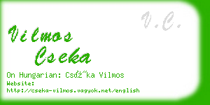 vilmos cseka business card